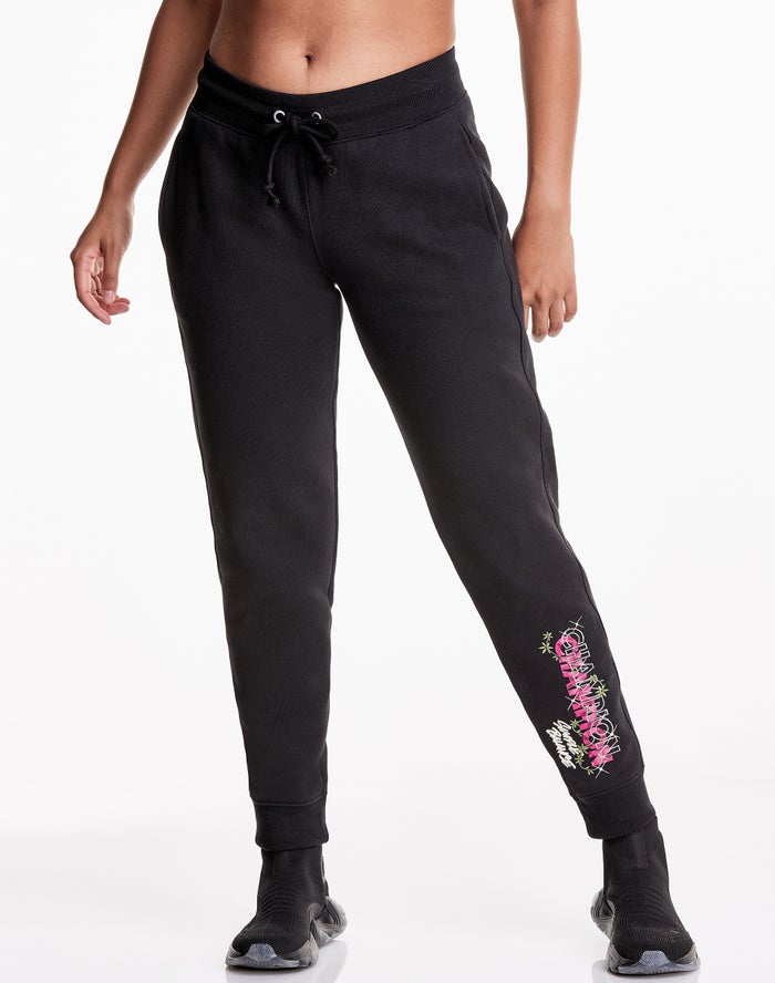 Champion Womens Joggers NZ - Merlot Artist Series Reverse Weave Simple Balance Black ( 0264-ABUZV )